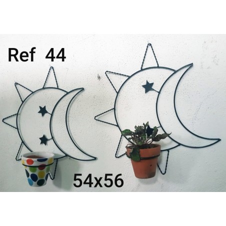 Soporte maceta para colgar sol y luna N°44