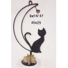 Soporte Luna Gato Pequeño  Corazón Vela N°47