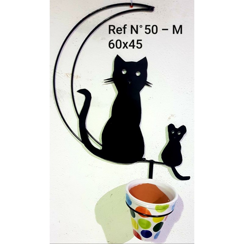 Soporte Luna Gato y Ratón Grande maceta Ref 50-M o vela Ref 50-V Soporte Luna Gato y Ratón Grande maceta Ref 50-M o vela Ref 50-V